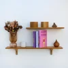 Tablette Bois Teck Huilé Rectangle - Etagère Murale - 18x180x600mm - Etagère de Bureau, Cuisine, Salle de bain, Salon