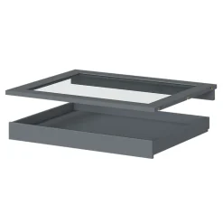 Tablette coulissante gris anthracite Atomia L. 68,7 x H. 7,2 x P. 51,6 cm