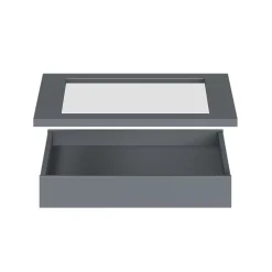 Tablette coulissante gris anthracite Atomia L. 43,7 x H. 7,2 x P. 51,6 cm