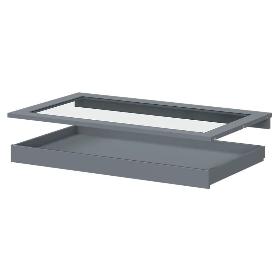 Tablette coulissante gris anthracite Atomia L. 93,7 x H. 7,2 x P. 51,6 cm
