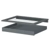 Tablette en verre amovible Atomia L. 71,4 x P. 56,2 x Ep. 1,8 cm