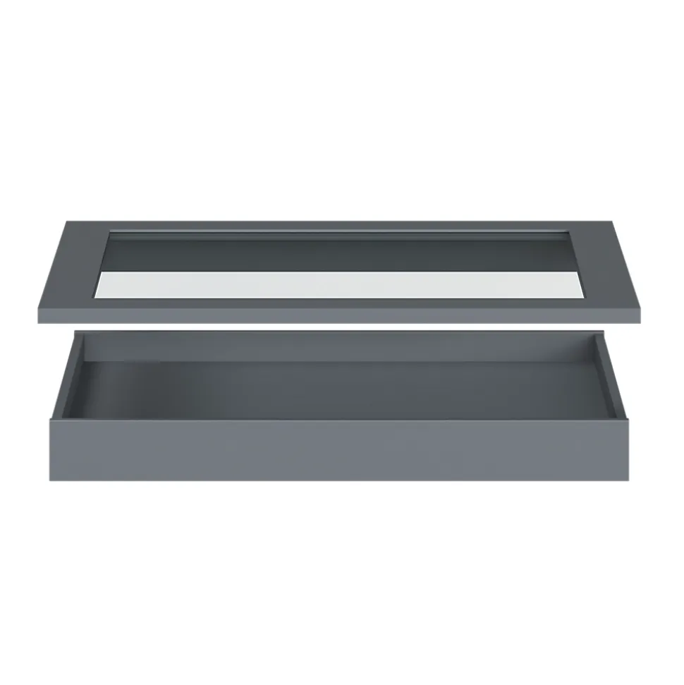 Tablette en verre amovible Atomia L. 71,4 x P. 56,2 x Ep. 1,8 cm
