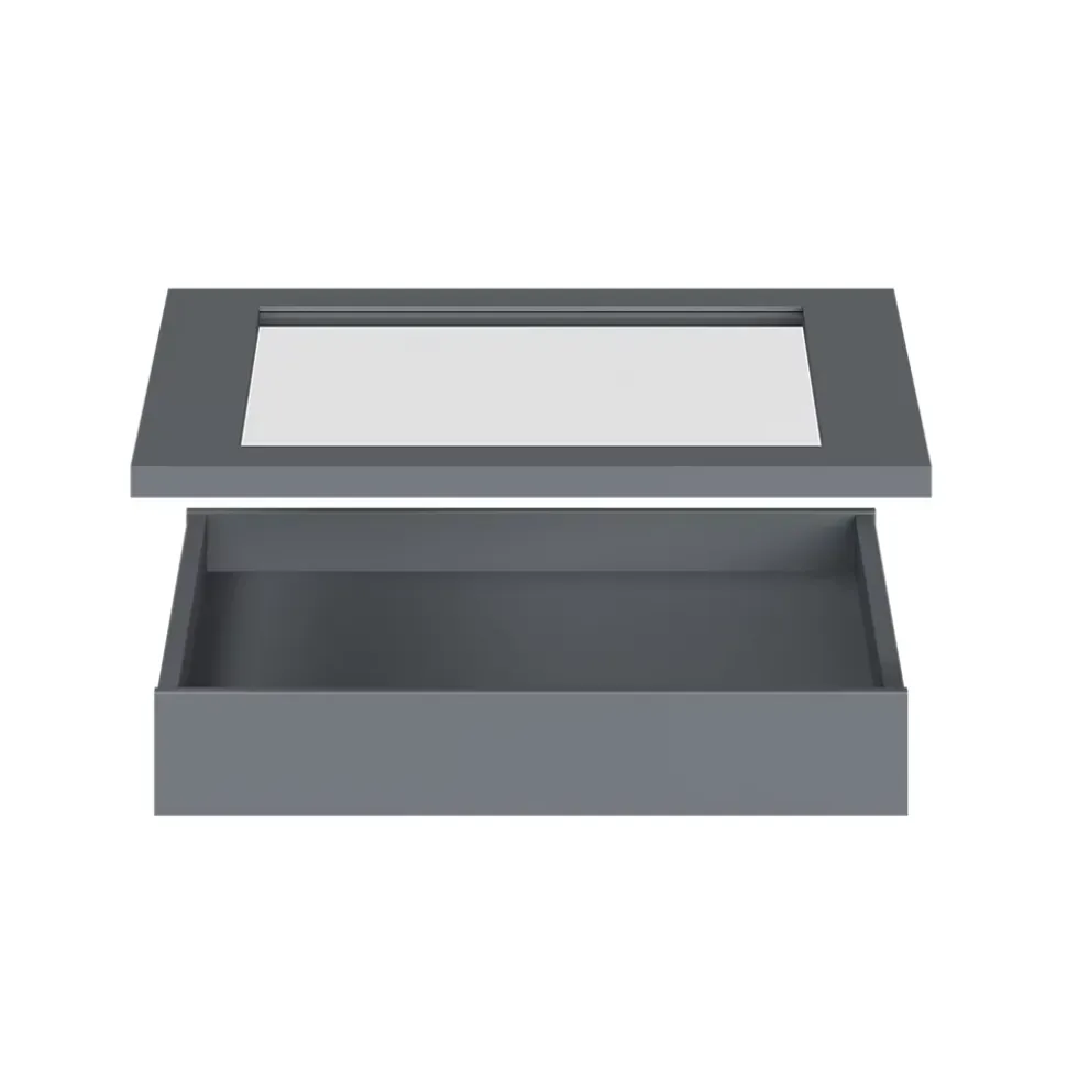 Tablette en verre amovible Atomia L. 46,4 x P. 56,2 x Ep. 1,8 cm