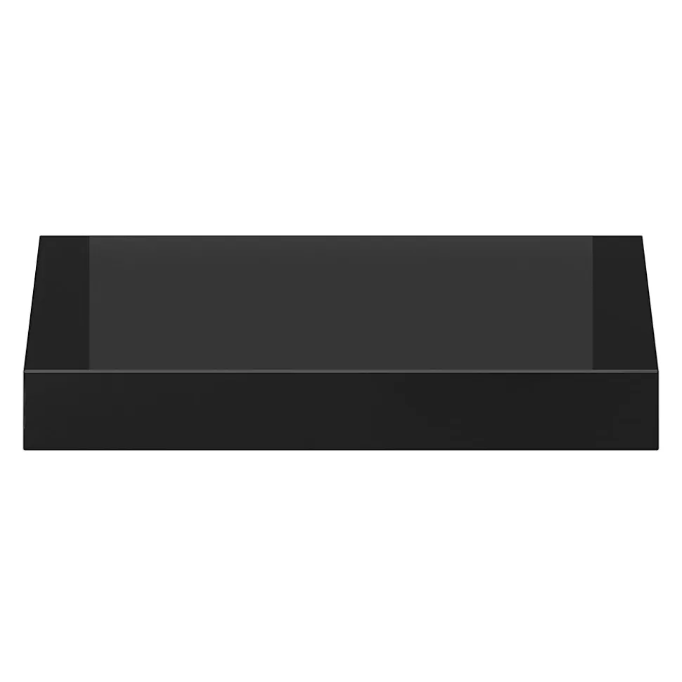 Tablette murale avec fixation invisible GoodHome Cusko noir brillant 30 cm