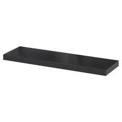 Tablette murale avec fixation invisible GoodHome Cusko noir 80 cm