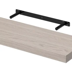 Tablette murale avec fixation invisible GoodHome Cusko effet chêne clair 80 cm