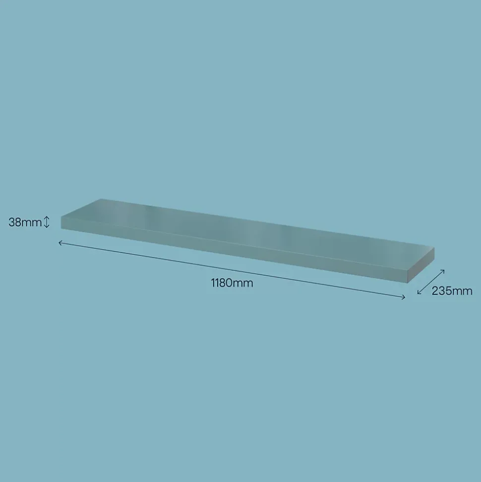 Tablette murale avec fixation invisible GoodHome Cusko vert treillis 118 cm