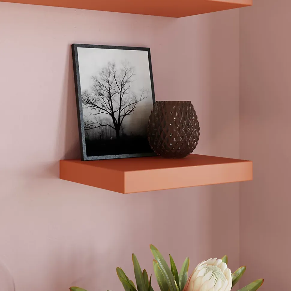 Tablette murale avec fixation invisible GoodHome Cusko terracotta 30 cm