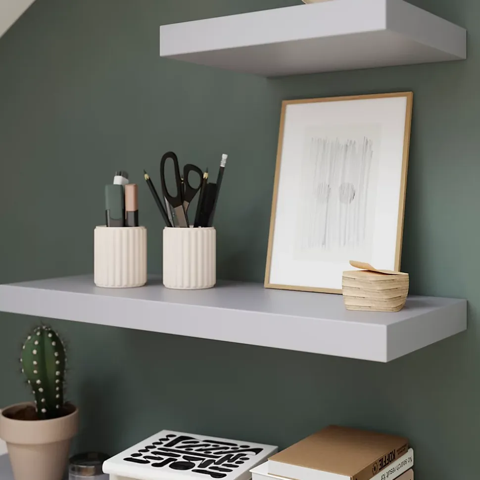 Tablette murale avec fixation invisible GoodHome Cusko gris 60 cm