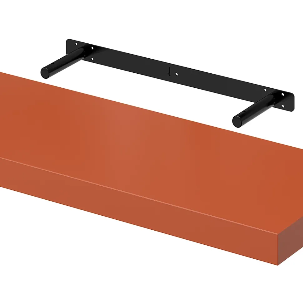 Tablette murale avec fixation invisible GoodHome Cusko terracotta 80 cm