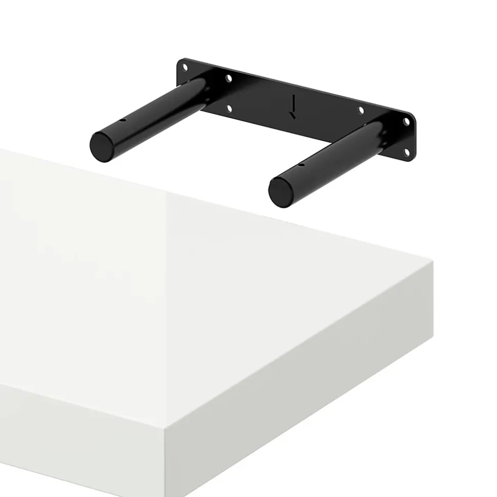 Tablette murale avec fixation invisible GoodHome Cusko blanc brillant 30 cm
