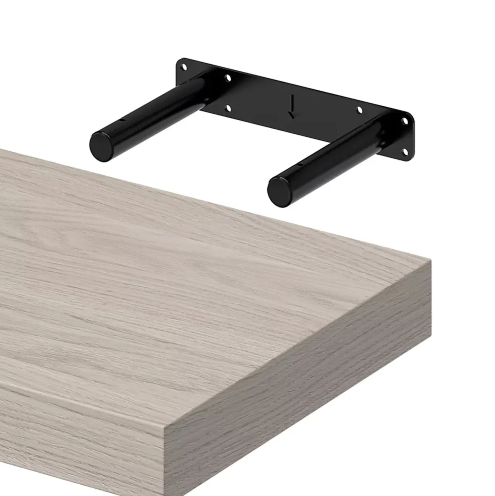Tablette murale avec fixation invisible GoodHome Cusko effet chêne clair 30 cm