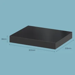 Tablette murale avec fixation invisible GoodHome Cusko noir 30 cm