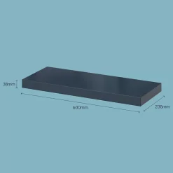 Tablette murale avec fixation invisible GoodHome Cusko bleu foncé 60 cm
