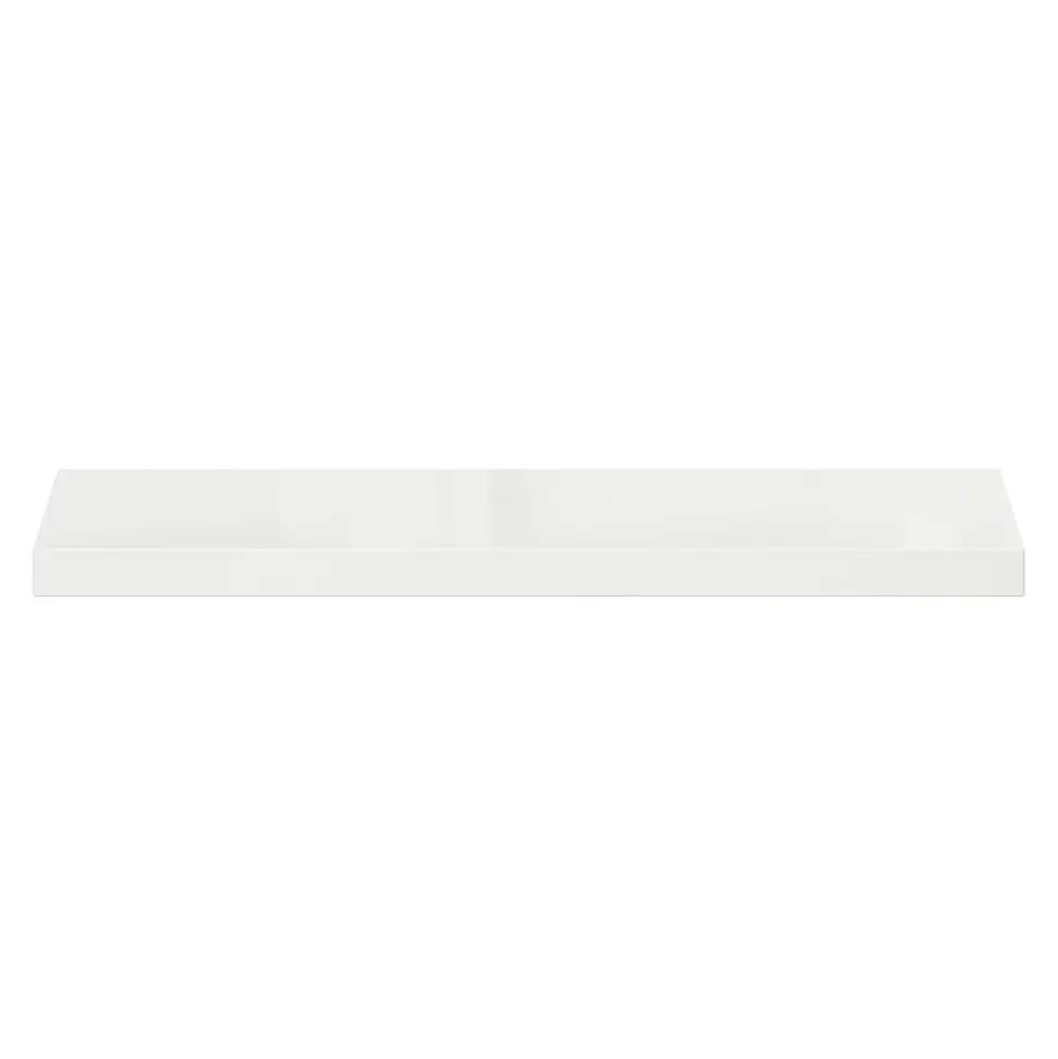 Tablette murale avec fixation invisible GoodHome Cusko blanc brillant 80 cm