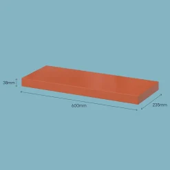 Tablette murale avec fixation invisible GoodHome Cusko terracotta 60 cm