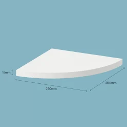 Tablette murale d'angle Form Rigga blanc 25 cm