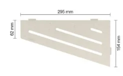Tablette murale de douche SHELF- E- S3 - CURVE - aluminium structuré Noir mat - 62 x 295 x 154 mm