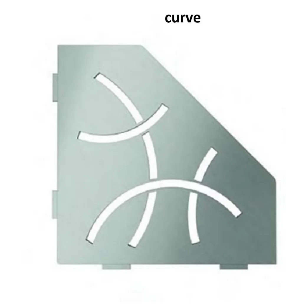 Tablette murale de douche Shelf- ES 2 CURVE - Coloris: Ivoire - Finition structurée - 195 x195 mm