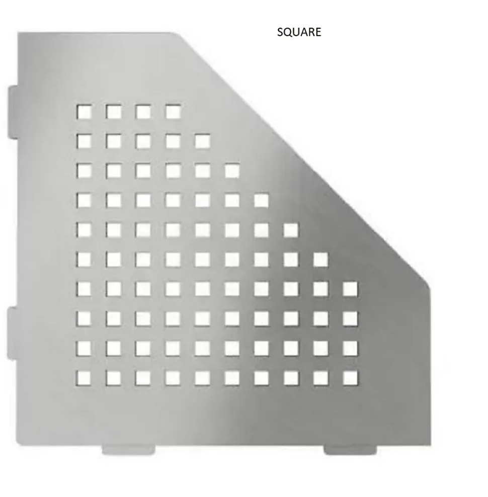 Tablette murale de douche Shelf- ES 2 CURVE - Coloris: Ivoire - Finition structurée - 195 x195 mm