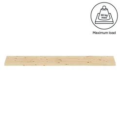 Tablette murale en pin massif GoodHome Rigga L. 80 cm