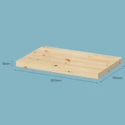 Tablette murale en pin massif GoodHome Rigga L. 30 cm