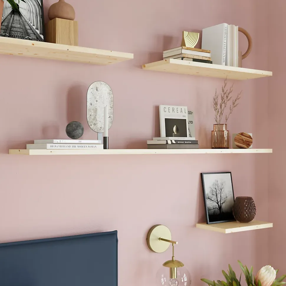 Tablette murale en pin massif GoodHome Rigga L. 118 cm