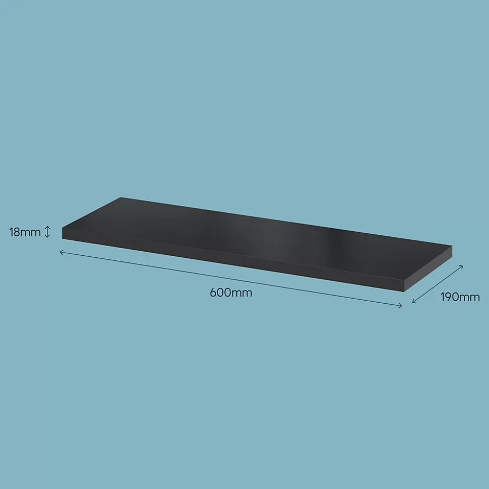 Tablette murale Form Rigga noir 60 cm
