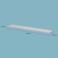 Tablette murale Form Rigga argent 118 cm