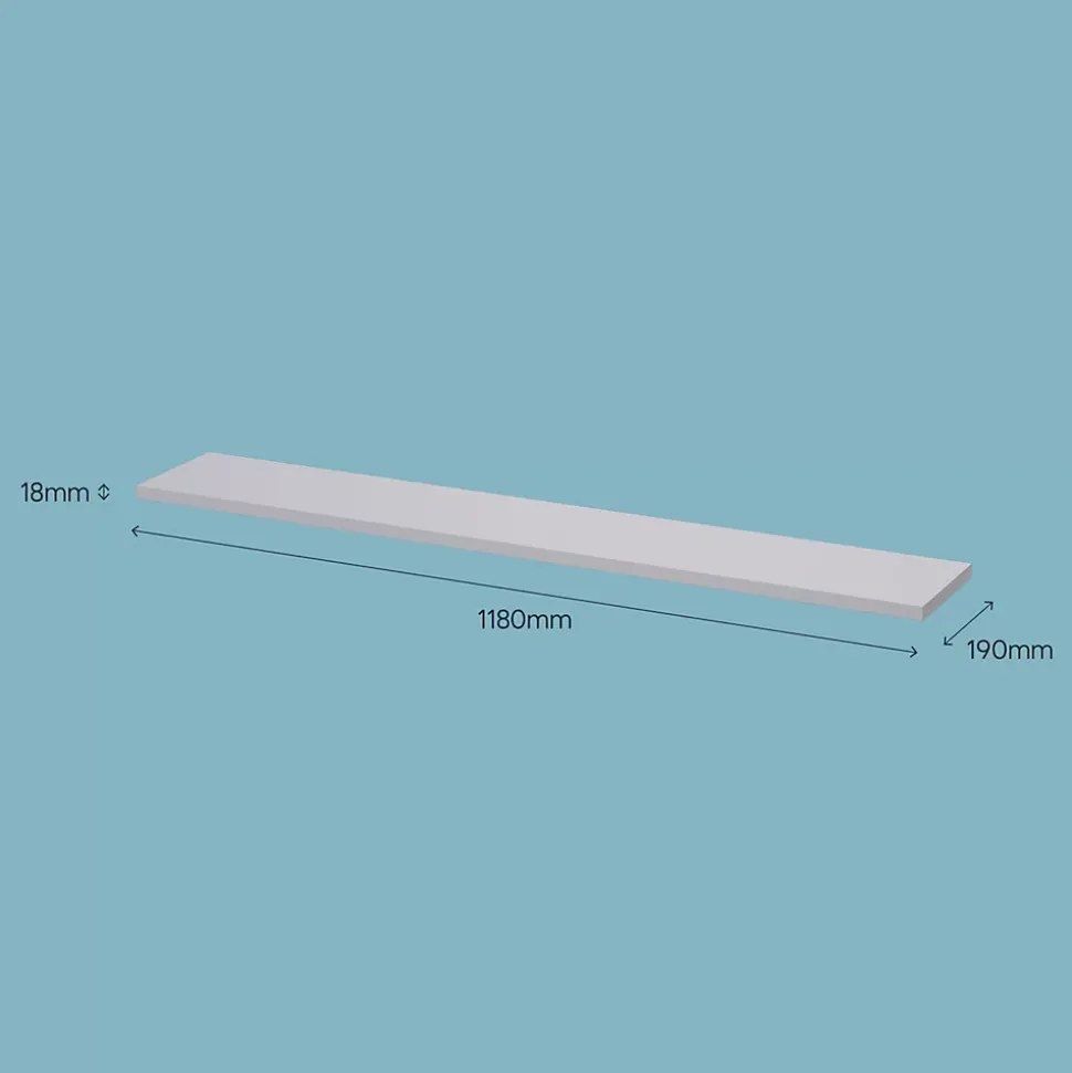 Tablette murale Form Rigga argent 118 cm