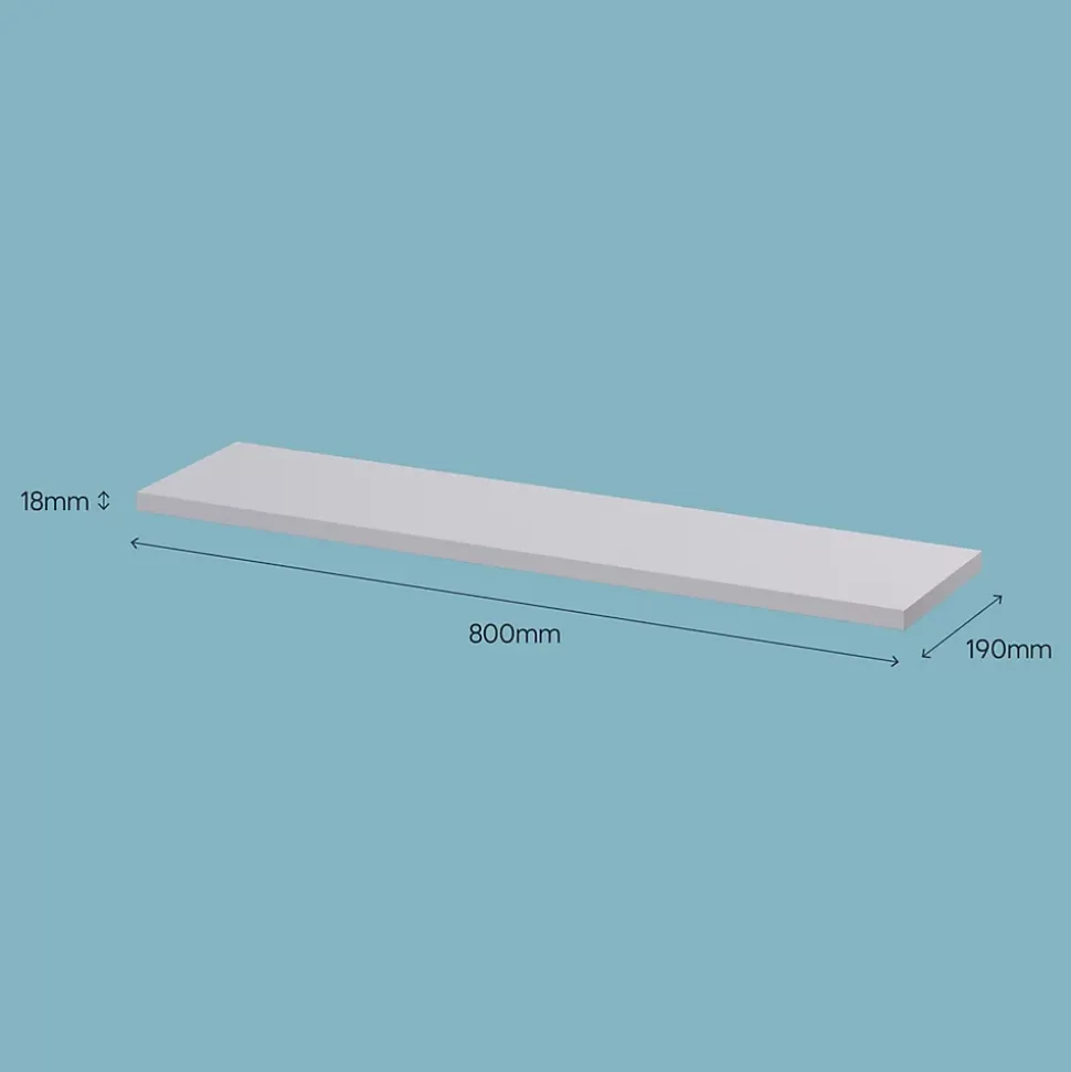 Tablette murale Form Rigga argent 80 cm
