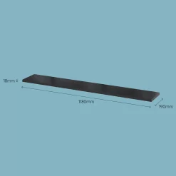 Tablette murale Form Rigga noir 118 cm