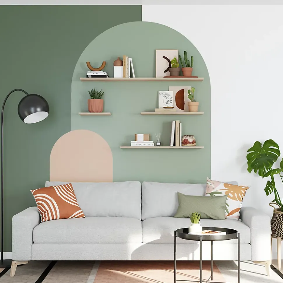 Tablette murale GoodHome Rigga effet chêne clair L. 80 cm