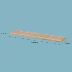 Tablette murale GoodHome Rigga effet chêne clair L. 80 cm