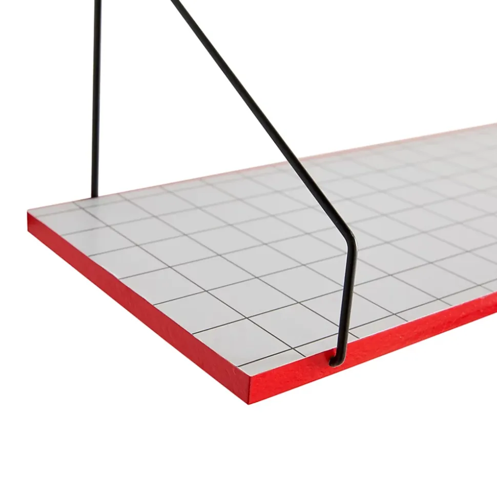 Tablette murale réversible Sodeco rouge l.20 x L.60 cm