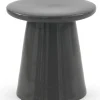 Tabouret / table d'appoint en céramique grise