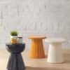 Tabouret / table d'appoint en céramique orange