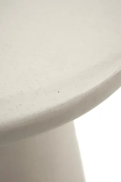 Tabouret / table d'appoint en céramique blanche
