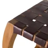 Tabouret artisanal en bois de mindi massif