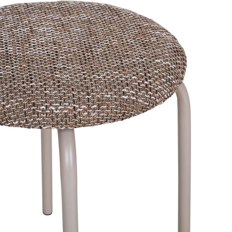 Tabouret Asmara en Mélange de Marrons - Design Élégant Diam.43x43 cm, HN1262