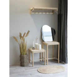 Tabouret Bas Abano, Marron, Bois, 42x42x66,5 cm, Seven Design