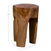 Tabouret Bas Rose, Marron, Bois, 26x26x40 cm, Seven Design