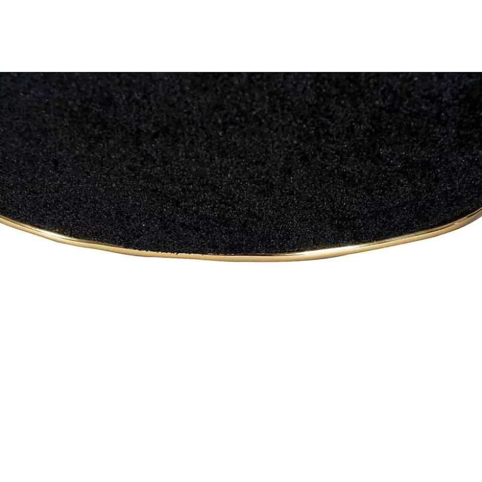 Tabouret Carré Déco "Contessa" 60cm Noir & Or