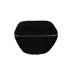 Tabouret Carré Déco "Contessa" 60cm Noir & Or