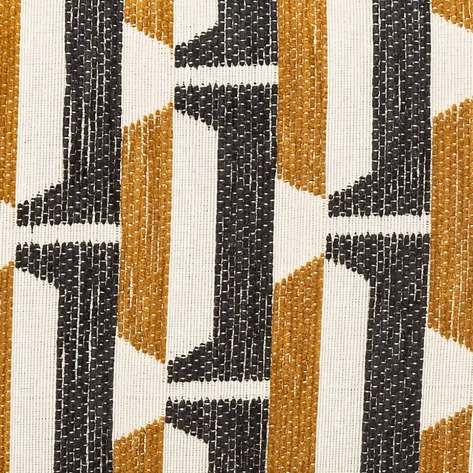 Tabouret d'appoint Chiara noir jaune moutarde et blanc - Atmosphera