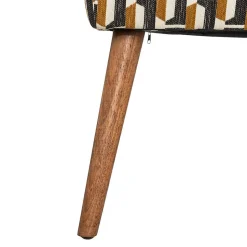 Tabouret d'appoint Chiara noir jaune moutarde et blanc - Atmosphera