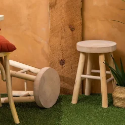 Tabouret d'appoint en bois massif NYAR