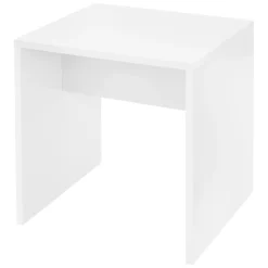 Tabouret de maquillage siège en bois MDF blanc pour table coiffeuse 40x36x41cm