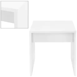 Tabouret de maquillage siège en bois MDF blanc pour table coiffeuse 40x36x41cm