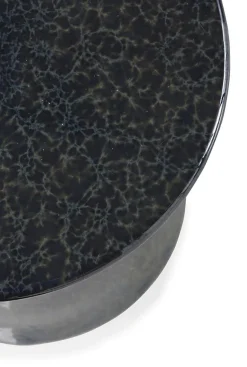 Tabouret de table en céramique bleu foncé